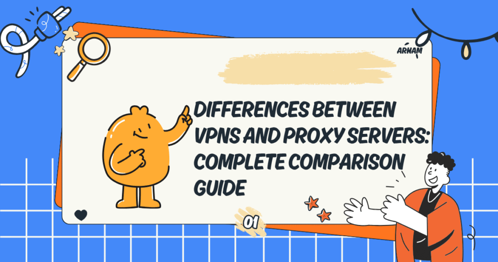 Understanding the differences between VPNs and proxy servers is important for anyone concerned about online privacy and security. Both tools help hide your IP address and improve internet access, but they work in very different ways. While some users choose proxies for speed and simplicity, others prefer VPNs for stronger protection. Therefore, knowing how each one works can help you make the right decision. What Is a VPN? A VPN, or Virtual Private Network, creates a secure and encrypted connection between your device and the internet. Popular VPN services include: NordVPN ExpressVPN Because VPNs encrypt your data, they provide stronger privacy and security. What Is a Proxy Server? A proxy server acts as an intermediary between your device and the websites you visit. Instead of connecting directly, your request passes through the proxy server first. As a result, your real IP address is hidden. However, most proxy servers do not encrypt data. Main Differences Between VPNs and Proxy Servers 1. Security VPNs provide encrypted connections, which protect your data from hackers and tracking. On the other hand, most proxy servers only hide your IP address without encryption. Therefore, VPNs are more secure. 2. Privacy Protection VPNs protect all internet activity on your device. In contrast, proxies usually work only for specific apps or browsers. As a result, VPNs offer better privacy. 3. Speed Proxy servers are often faster because they do not encrypt data. Meanwhile, VPNs may slightly reduce speed due to encryption. However, premium VPN services usually maintain strong performance. 4. Device Coverage A VPN protects your entire device, including: Browsers Apps Games Streaming services Proxies usually work only inside one application. 5. Use Cases VPNs are best for: Online privacy Secure browsing Public Wi-Fi protection Streaming securely Proxy servers are commonly used for: Accessing blocked websites Quick IP masking Basic browsing VPN vs Proxy: Quick Comparison Feature VPN Proxy Server Encryption Yes Usually No Security High Low Privacy Strong Basic Speed Moderate Faster Device Protection Full device Single app/browser Which Is Better: VPN or Proxy? The answer depends on your needs. Choose a VPN If You Want: Better online security Data encryption Full privacy protection Safe public Wi-Fi use Choose a Proxy If You Want: Faster browsing Simple IP hiding Basic access to restricted sites However, proxies are not ideal for sensitive activities. Advantages of VPNs VPNs provide several benefits: Strong encryption Better anonymity Protection against cyber threats Secure remote access In addition, they help protect personal data online. Advantages of Proxy Servers Proxy servers also have some advantages: Easy to use Faster performance Useful for simple browsing tasks Lower resource usage Still, they offer limited security. Common Misconceptions Myth: VPNs and proxies are the same ❌ Incorrect Fact: VPNs offer much stronger protection ✔️ Correct Although both hide IP addresses, VPNs provide encryption and broader security. Conclusion The differences between VPNs and proxy servers mainly come down to security, privacy, and functionality. VPNs provide encrypted protection for all internet activity, while proxy servers mainly hide IP addresses without strong security. In conclusion, if online safety and privacy matter most, a VPN is usually the better choice. However, for simple browsing tasks, a proxy server may still be useful. FAQs What are the main differences between VPNs and proxy servers? VPNs encrypt data and protect the entire device, while proxies mainly hide IP addresses. Is a VPN safer than a proxy? Yes, VPNs provide stronger security and privacy protection. Are proxy servers faster than VPNs? Usually yes, because proxies do not encrypt data. Can I use both a VPN and proxy together? Yes, some advanced users combine both for additional privacy layers.