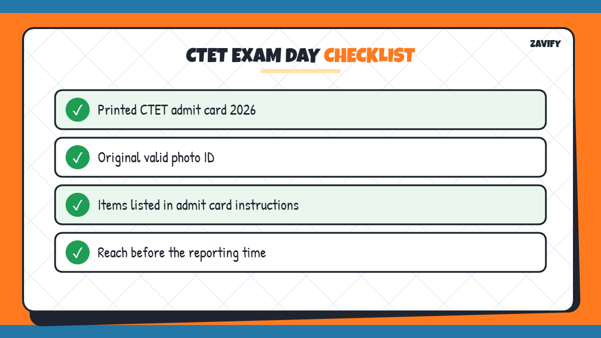 What to carry on CTET exam day