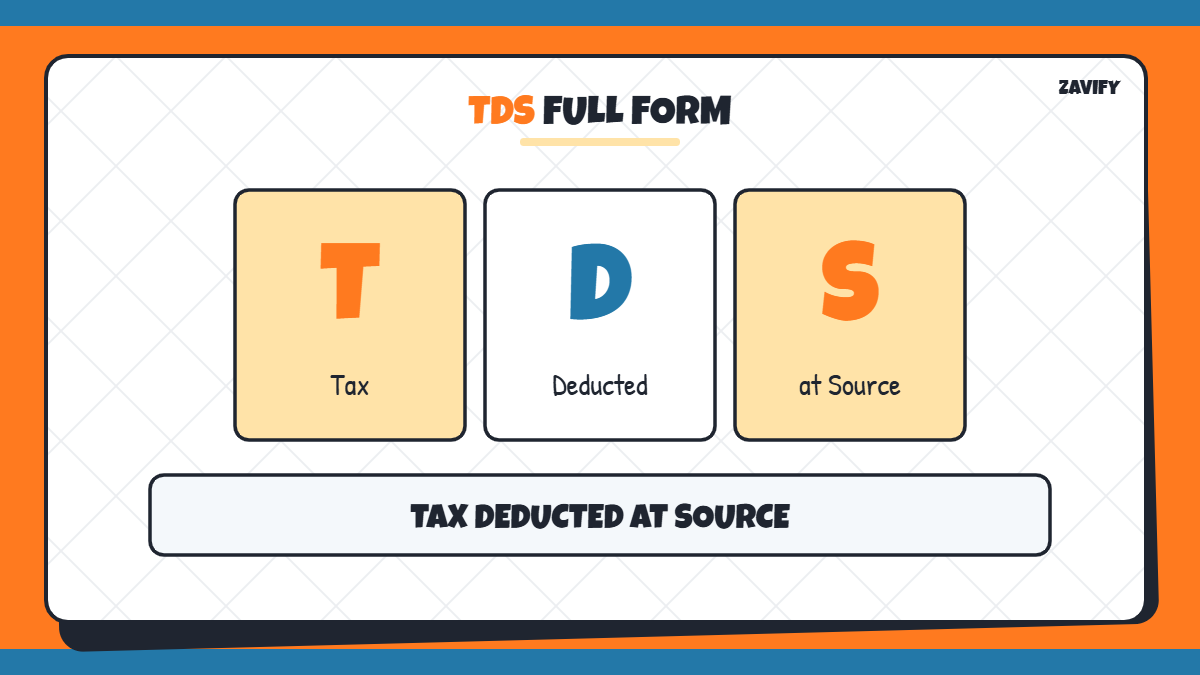 TDS full form: Tax Deducted at Source