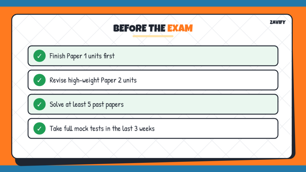 Preparation checklist before the NET exam date 2026